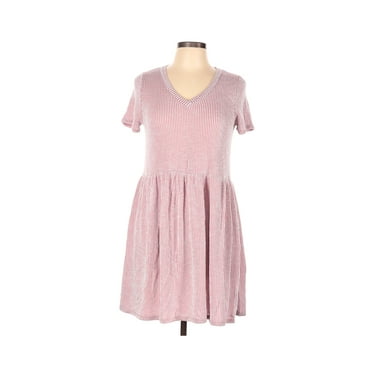 PINK ROSE Juniors Little Flowers Scoop Neckline Sun Dress Medium Green